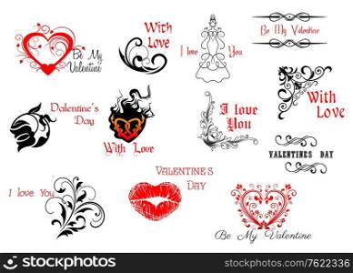 Valentine&rsquo;s Day headers and scripts for holiday design