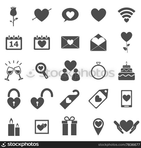 Valentine&rsquo;s day icons on white background, stock vector