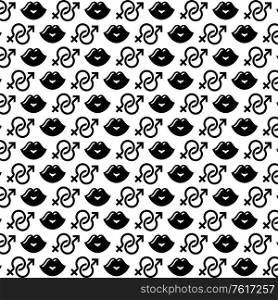 Valentine&rsquo;s day pattern, trendy simple vector design. Valentine&rsquo;s day pattern