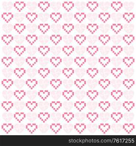 Valentine&rsquo;s day pattern with hearts, simple vector design. Pattern with hearts, simple vector design