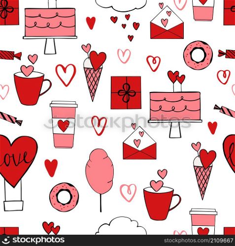 Valentine&rsquo;s Day seamless pattern
