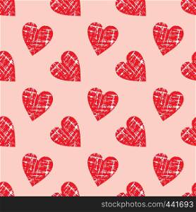 Valentine's Day Seamless Vector Patterns. Backgrounds Textures in Pink and White Symbol Hearts.