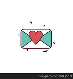 valentine's heart massage icon vector design