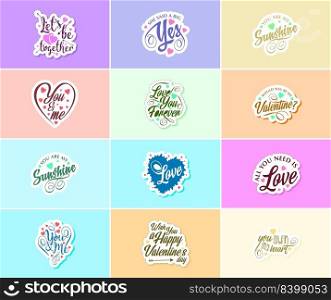Valentine’s Day  A Time for Romance and Beautiful Artistry Stickers