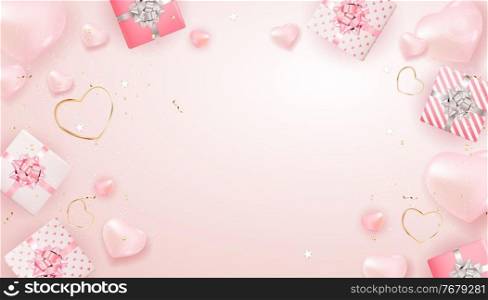 Valentine s Day Background Design. Template for advertising, web, social media and fashion ads. Horizontal poster, flyer, greeting card, header for website Vector Illustration. Valentine s Day Background Design. Template for advertising, web, social media and fashion ads. Horizontal poster, flyer, greeting card, header for website Vector Illustration EPS10