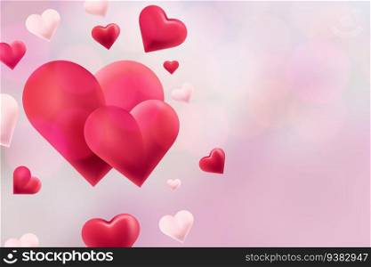 Valentine’s day background with hearts