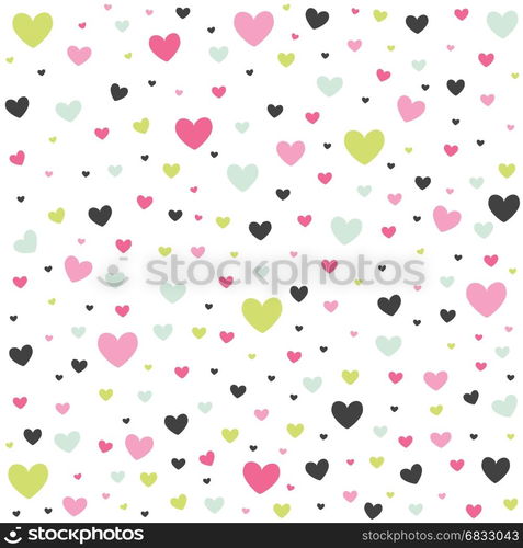 Valentine's Day card, hearts