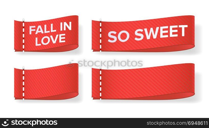 Valentine s Day Clothing labels Vector. Isolated On White Illustration. Valentine s Day Clothing labels Vector. Isolated Illustration