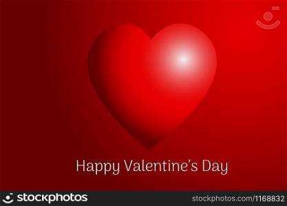 Valentine's day concept. Vector illustration. Red hearts 3d on red background. love sale banner or greeting card