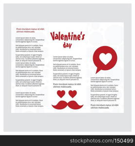 Valentine’s day design typography and card with elegent design vector