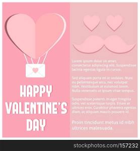 Valentine’s day design typography and card with elegent design vector