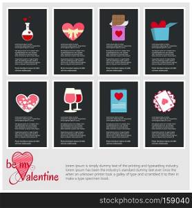 Valentine’s day design typography and card with elegent design vector