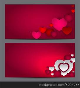 Valentine s Day Heart Symbol Gift Card. Love and Feelings Background Design. Vector illustration EPS10. Valentine s Day Heart Symbol Gift Card. Love and Feelings Backgr