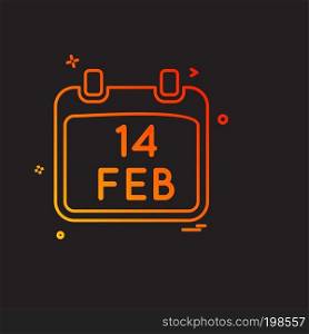 Valentine’s day icon design vector