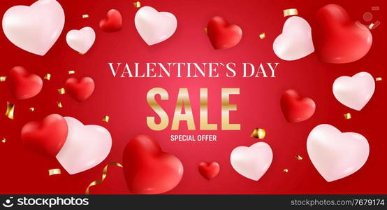 Valentine s Day sale banner Background Design. Template for advertising, web, social media and fashion ads. Horizontal poster, flyer, greeting card, header for website Vector Illustration.. Valentine s Day sale banner Background Design. Template for advertising, web, social media and fashion ads. Horizontal poster, flyer, greeting card, header for website Vector Illustration. eps10