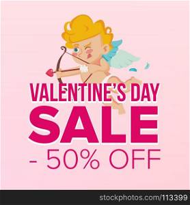 Valentine s Day Sale Banner Vector. Business Advertising Illustration. February 14 Sale Poster. Template Design For Web, Love Flyer, Valentine Card, Advertising.. Valentine s Day Sale Banner Vector. Vector. Love Discounts Poster. Business Advertising Illustration. Design For Web, February 14 Flyer, Valentine Card