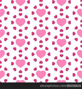 Valentine’s Day Seamless Pattern. Vector illustration with pink hearts. Seamless pattern for Valentine’s Day. Romantic background.