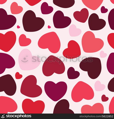valentine seamless hearts pattern background. Vector illustration.