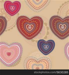 valentine seamless hearts pattern . EPS 10.