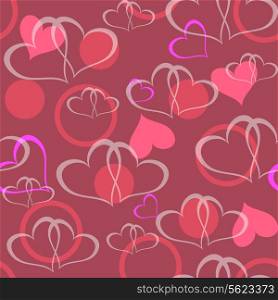 valentine seamless hearts pattern vector illustration