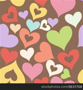 valentine seamless hearts pattern. Vector illustration. EPS 10.
