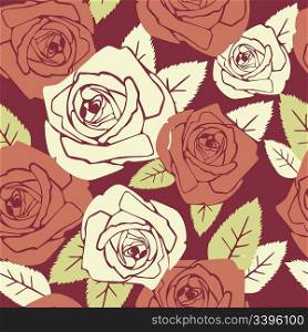 Valentine seamless pattern with rose design