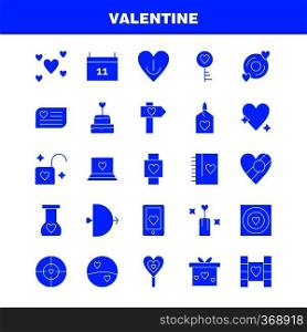 Valentine Solid Glyph Icon Pack For Designers And Developers. Icons Of Gift, Heart, Love, Romantic, Valentine, Ball, Heart, Love, Vector