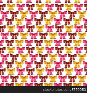 Valentine vector seamless pattern of glossy bows.