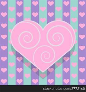 Valentinea??s day card with heart shaped frame for the text.