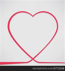 Valentines card with line heart