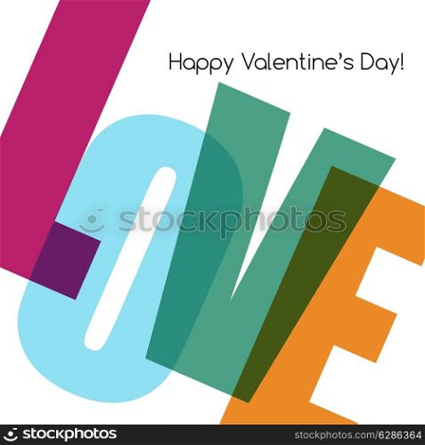Valentines Card with love. Happy Valentine&#39;s Day
