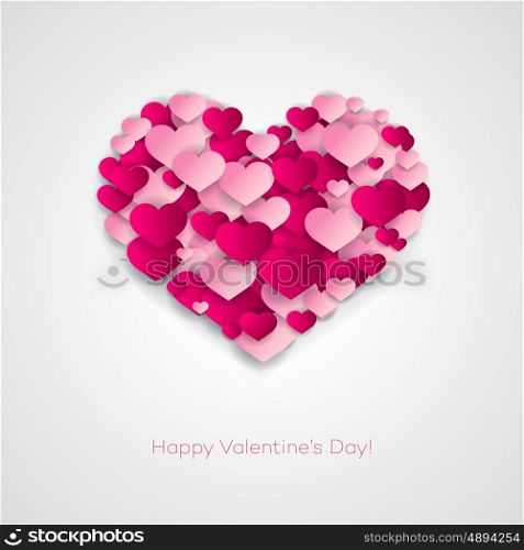Valentines composition of the hearts. Vector illustration.. Valentines composition of the hearts. Vector illustration. Vector Valentines Card with heart shape. Love background
