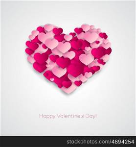 Valentines composition of the hearts. Vector illustration.. Valentines composition of the hearts. Vector illustration. Vector Valentines Card with heart shape. Love background