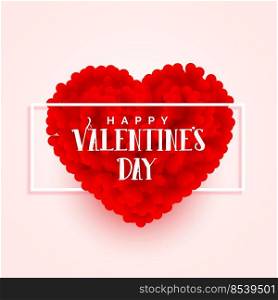 valentines day 3d heart banner design