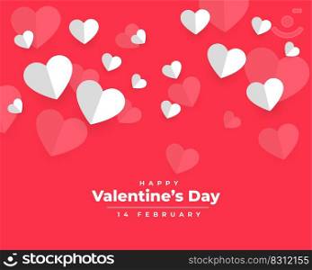 valentines day background in paper style design