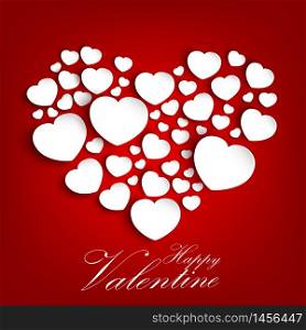 Valentines Day Background with concept a heart.vector