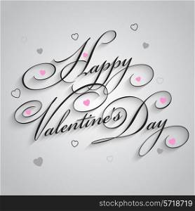 Valentines day background with decorative text