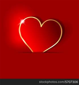 Valentines Day background with heart shape in pocket