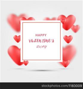 Valentines day background with Heart Shaped