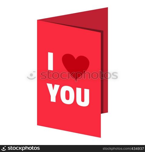 Valentines day card icon flat isolated on white background vector illustration. Valentines day card icon isolated