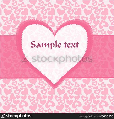 Valentines day card, vector illustration. EPS 10.