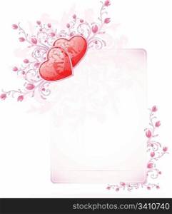Valentines Day Card with flowers