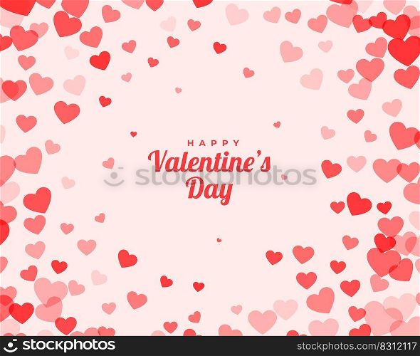 valentines day card with scattered background