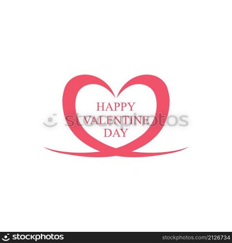 Valentines Day design sign Vector illustration template