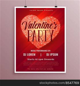 valentines day event party poster flyer template