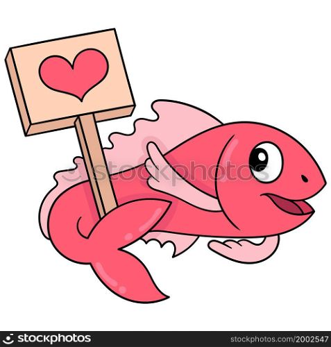 Valentines day fish celebrate