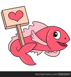 Valentines day fish celebrate