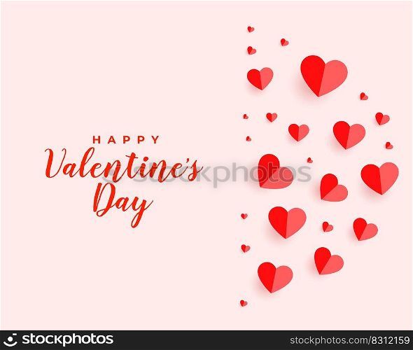 valentines day floating hearts beautiful card design