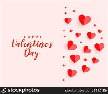 valentines day floating hearts beautiful card design