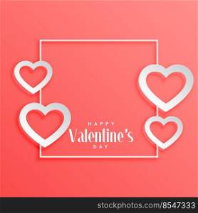 valentines day frame with hearts background
